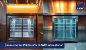 Stainless steel commercial undercounter refrigerator at ANKE International