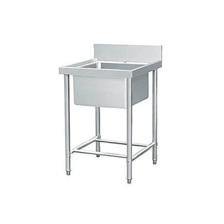 Stainless steel single bowl sink table at Anke