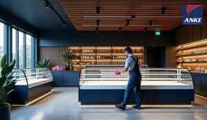 Premium meat display with ease of cleaning for hygiene-focused stores