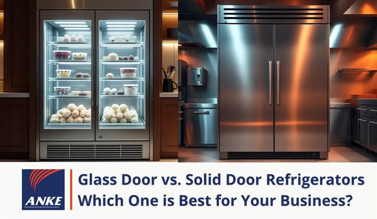 Comparing glass door refrigerator and solid door refrigerator at ANKE International