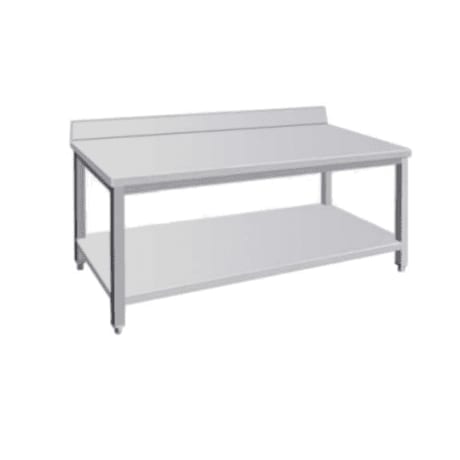 Heavy duty work table with overhead shelves by ANKE